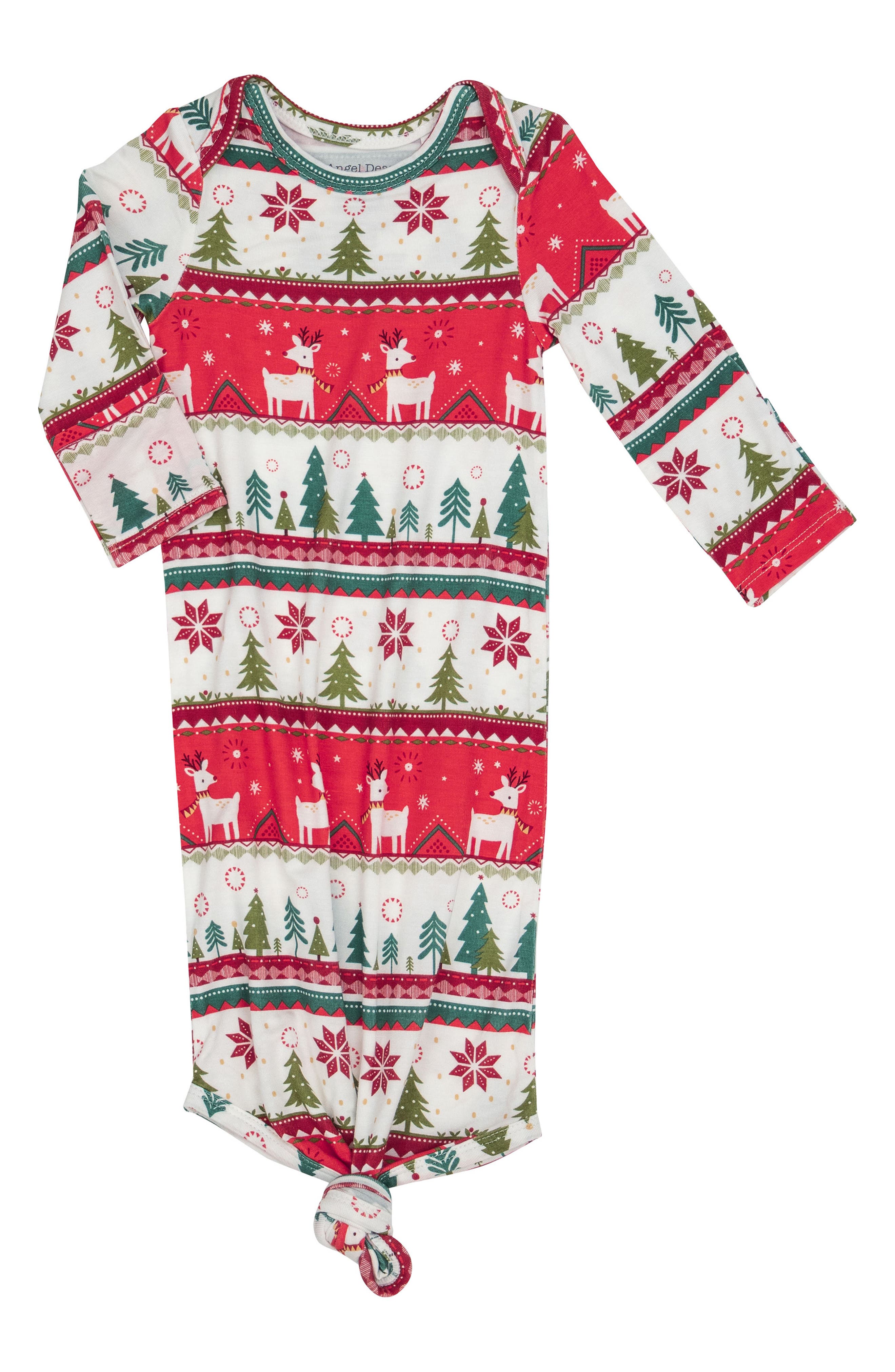 Angel Dear Reindeer Fair Isle Holiday Print Knotted Gown (Men ...