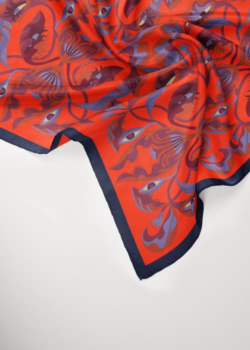 Alas Small Bandana Silk Scarf In Red