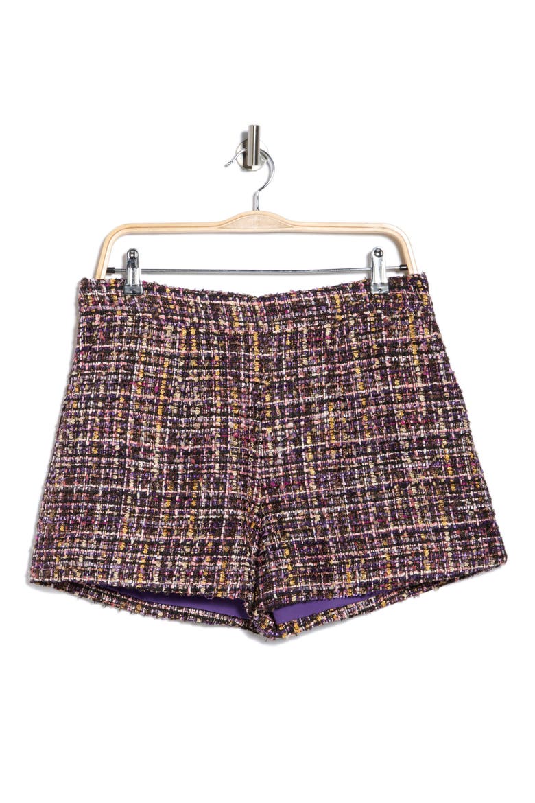 Ashton Tweed Shorts, Alternate, color, PURPLE MULTI TWEED