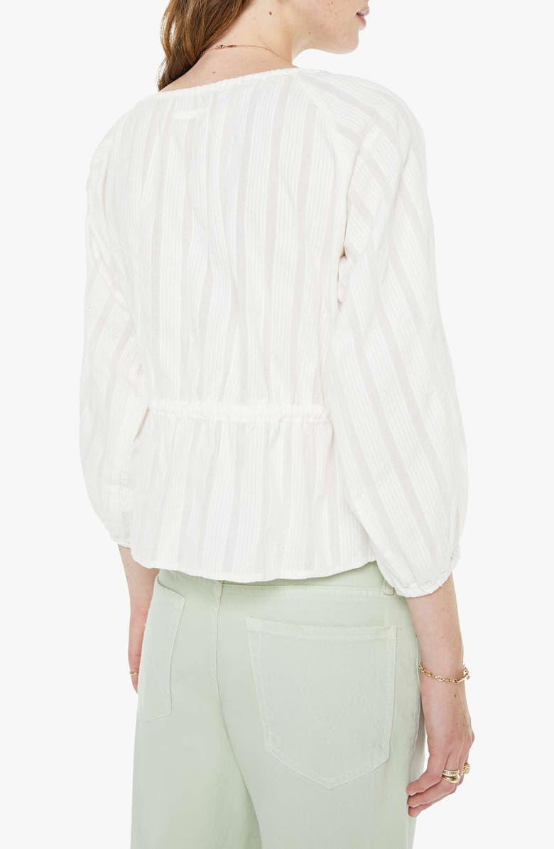 MOTHER The Love Child Split Neck Top, Alternate, color, White