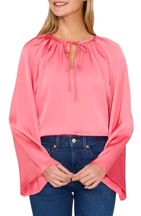 Satin Peasant Top