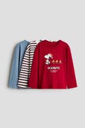 H&M 3-pack Printed Long-sleeved T-shirts