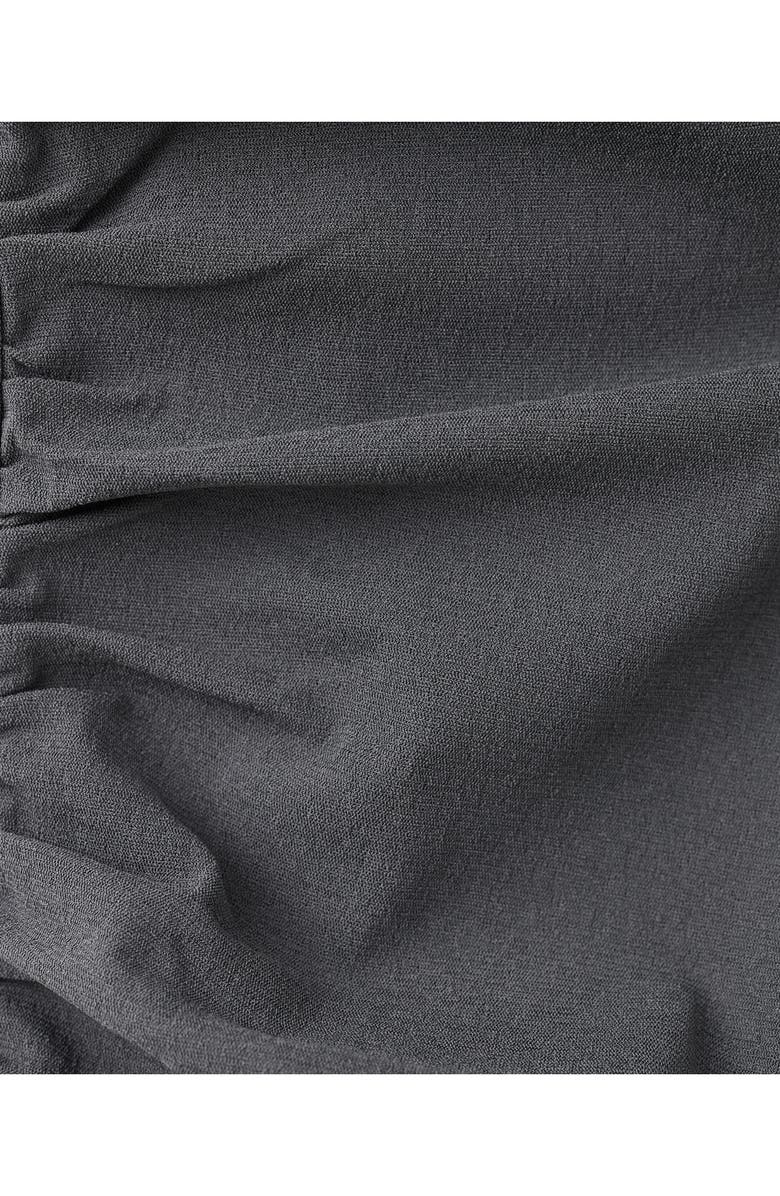 MANGO Ruched Side Seam Handkerchief Hem Minidress, Alternate, color, Charcoal