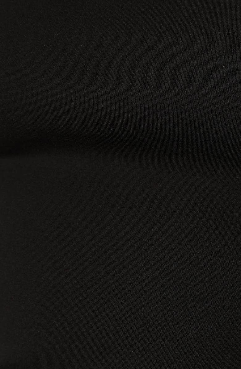 Petal & Pup Wesson Sheer Dot Sleeve Crop Top, Alternate, color, Black