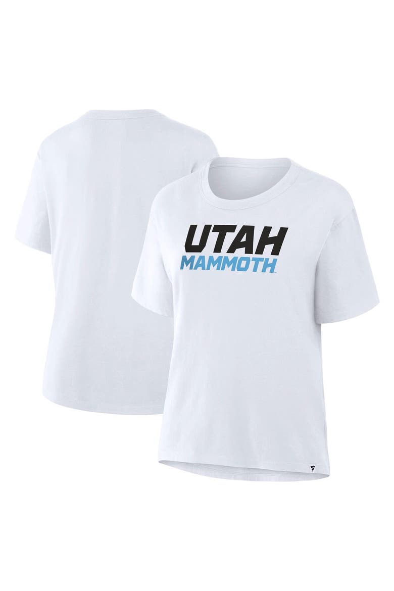 Women's Fanatics  White Utah Mammoth Wordmark Legacy T-Shirt, Alternate, color, White