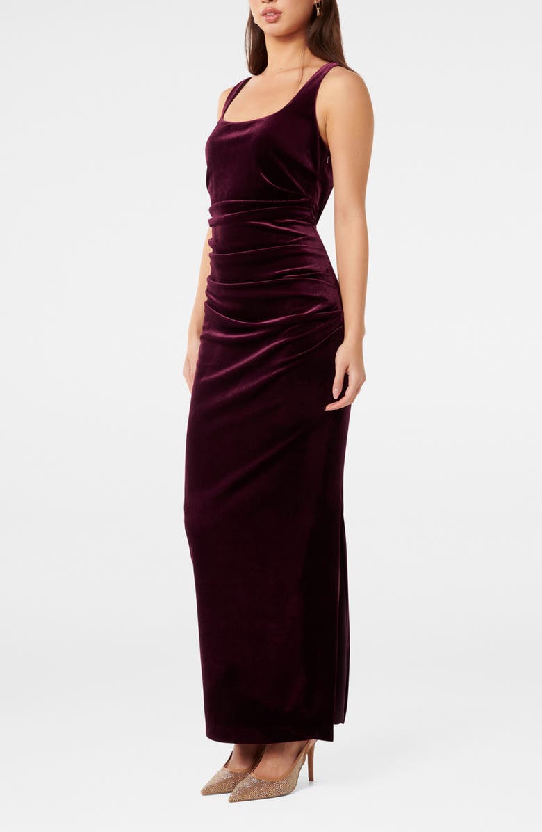 Ever New Masara Draped Velvet Gown, Alternate, color, 