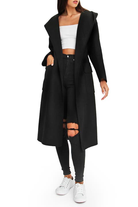Runaway Wool Blend Robe Coat