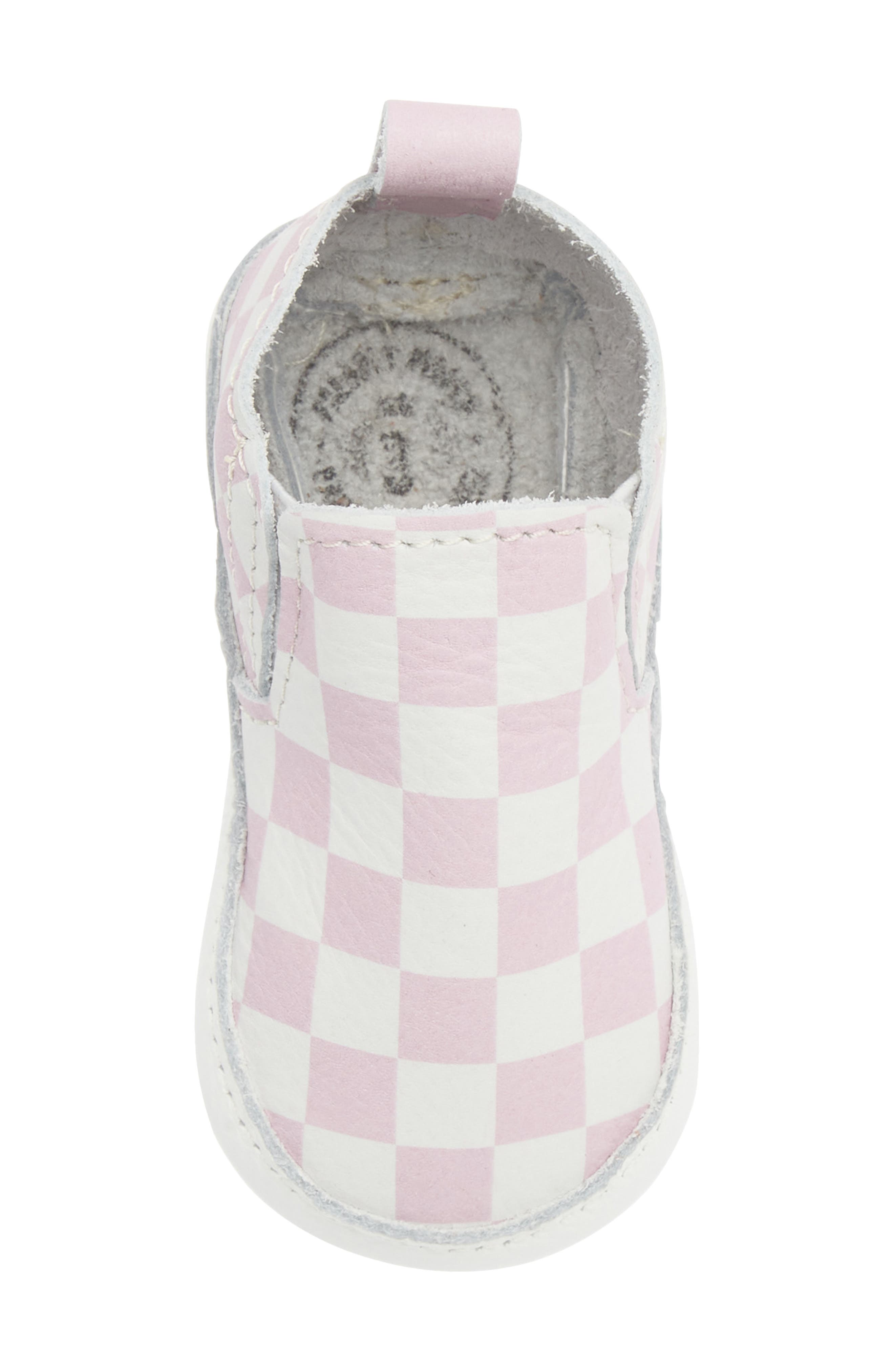 Check Leather Slip On Shoe, Alternate, color, PETAL PINK CHECK