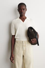 COS Knitted Linen-Merino Polo Shirt