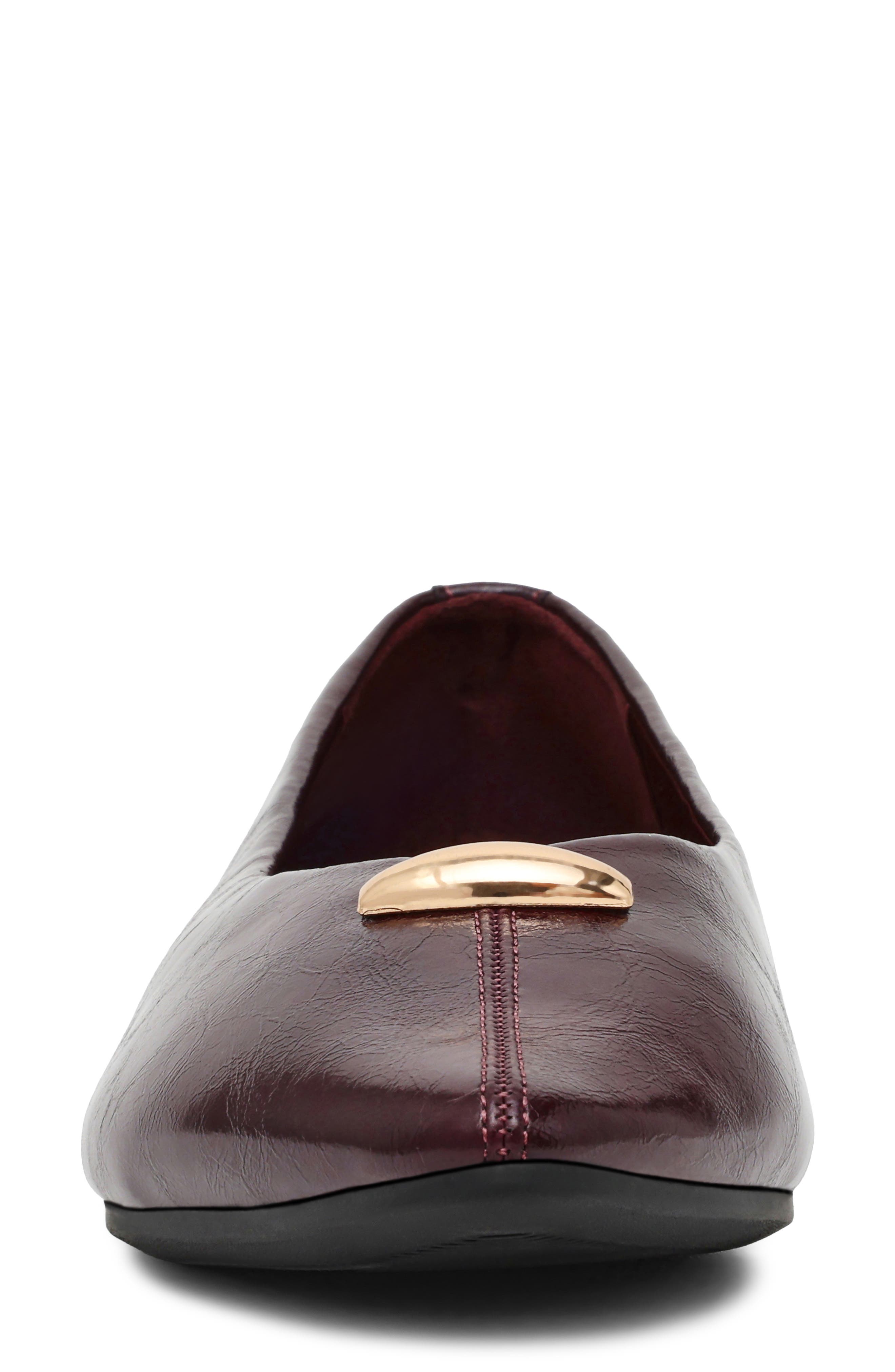 Yonder Pointed Toe Flat, Alternate, color, BURGUNDY