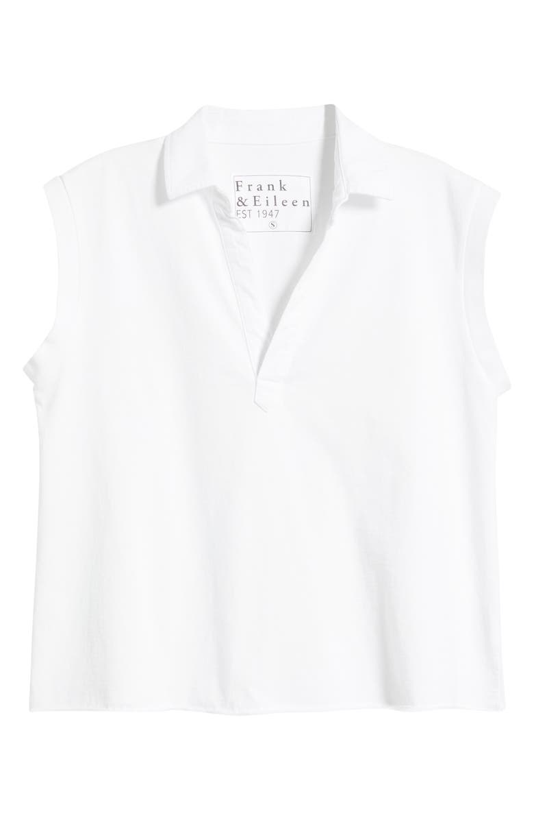 Frank & Eileen Popover Collar Top, Alternate, color, White