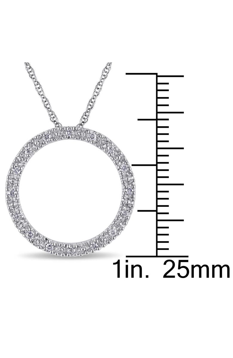 DELMAR Diamond Circle of Life Pendant Necklace, Alternate, color, White