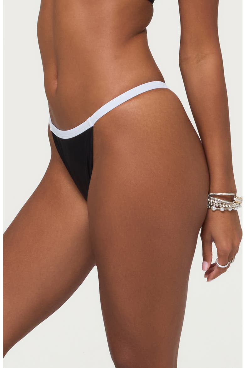 Atalia Contrast Bikini Bottoms, Alternate, color, BLACK