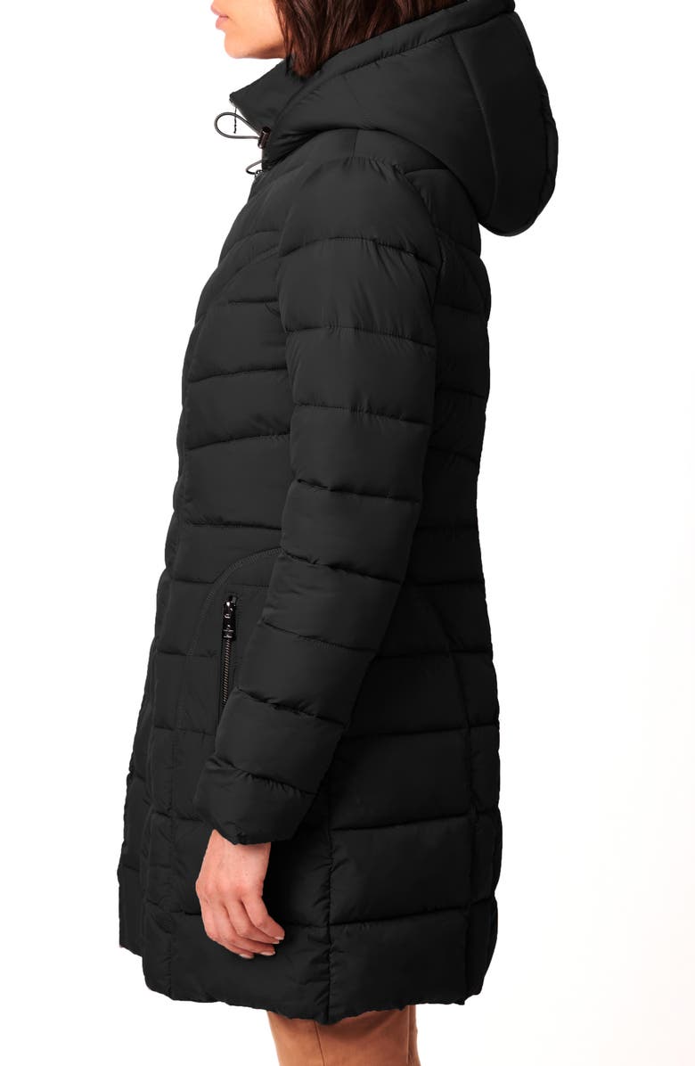 Bernardo Water Resistant Packable Hooded Puffer Coat with Removable Bib Insert, Alternate, color,