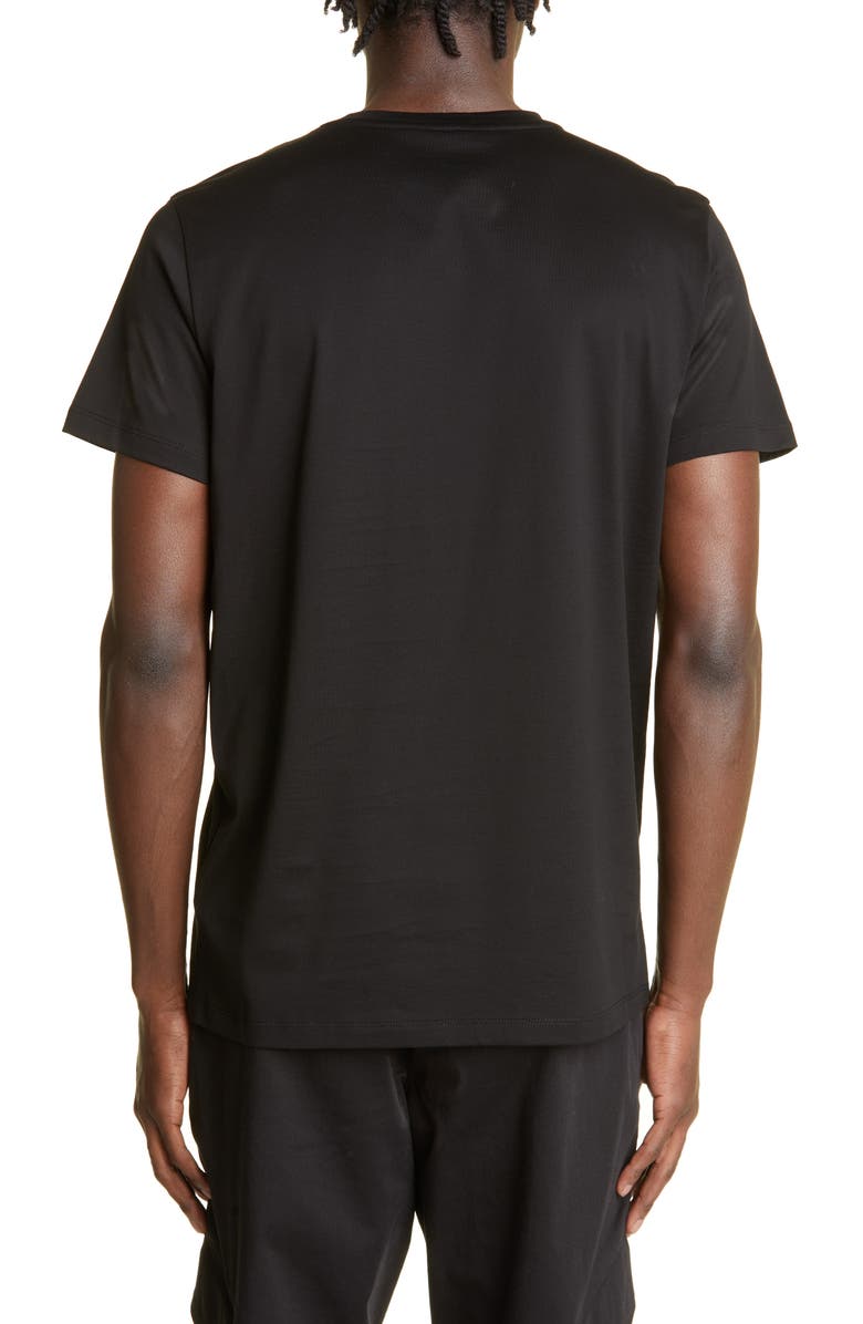 Moncler Men's Double Logo Patch Cotton T-Shirt, Alternate, color, Black