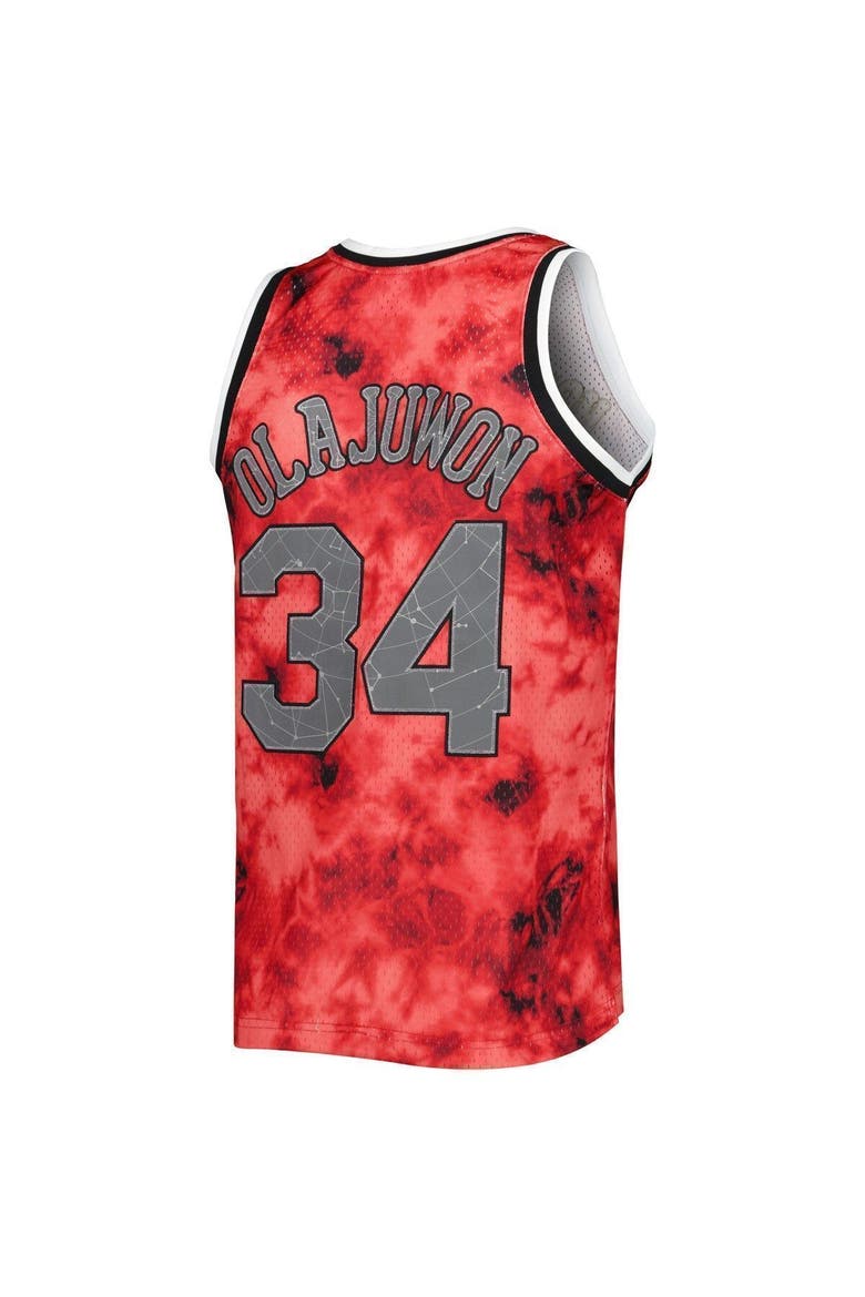 Men's Mitchell & Ness Hakeem Olajuwon Red Houston Rockets 1993/94 Galaxy Swingman Jersey, Alternate, color, Red