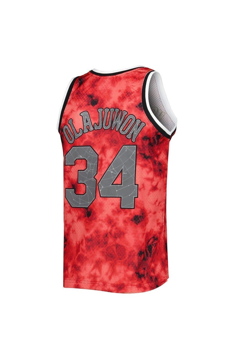 Mitchell & Ness Men's Mitchell & Ness Hakeem Olajuwon Red Houston Rockets 1993/94 Galaxy Swingman Jersey, Alternate, color, 