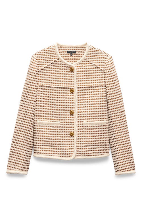 Rag & Bone Mirabelle Cotton Blend Tweed Jacket In Neutral