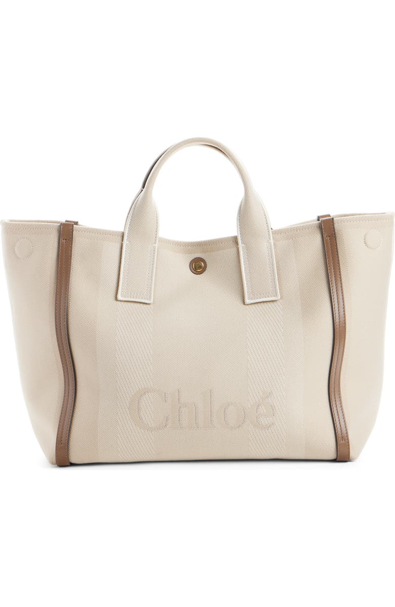 Chloé Logo Canvas Tote, Main, color,