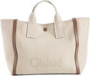 Chloé Logo Canvas Tote