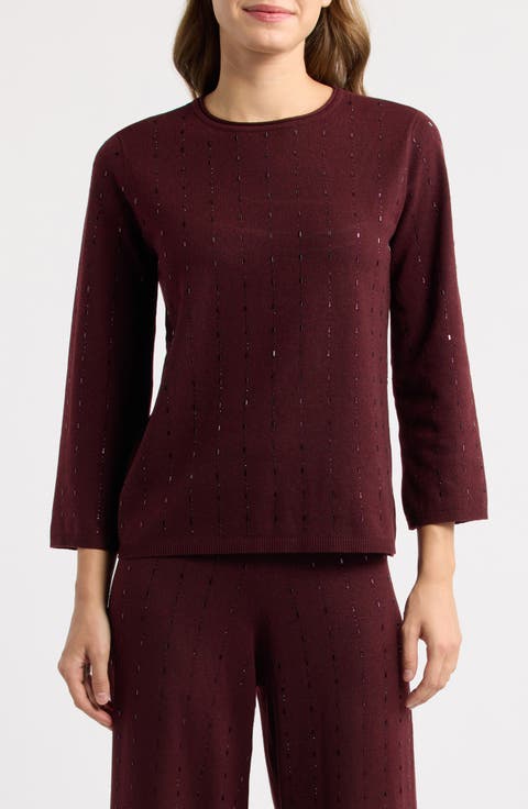 Rhinestone Stripe Sweater
