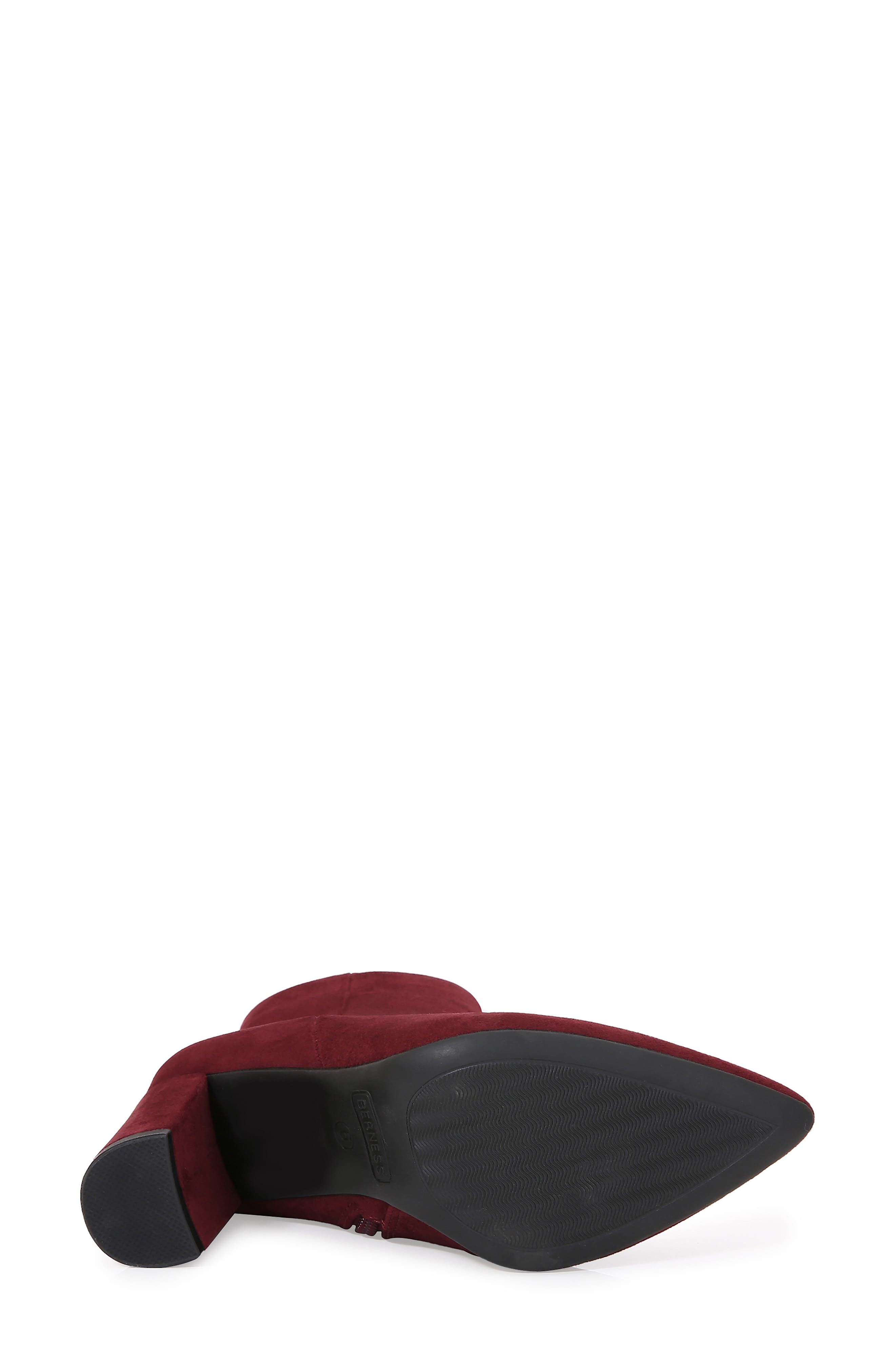Sara Block Heel Bootie, Alternate, color, BURGUNDY