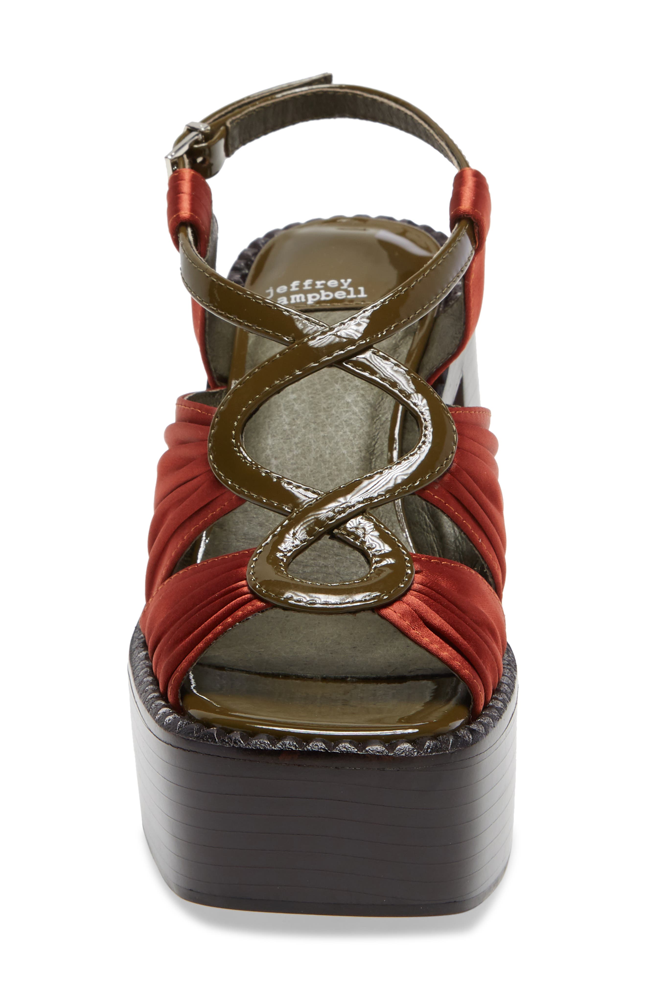 Rockshow Platform Sandal, Alternate, color, RUST SATIN KHAKI