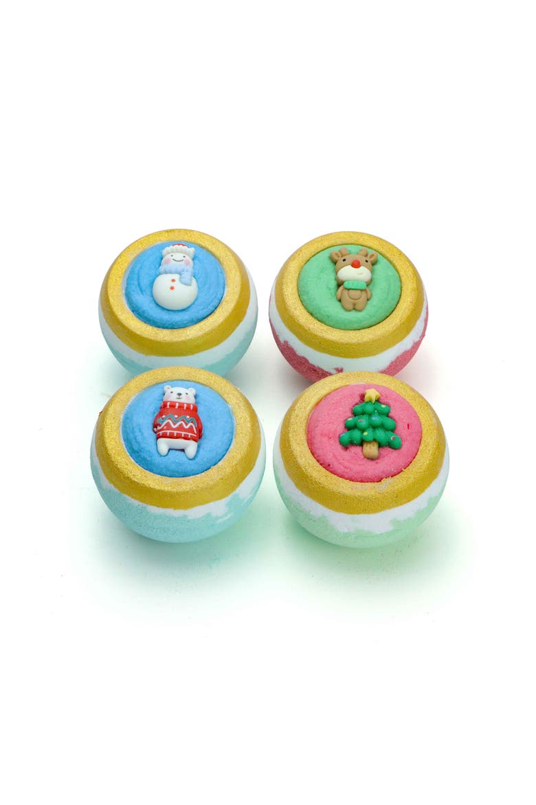 Happy Holidays Aromatherapy Bath Bombs, Main, color, Green