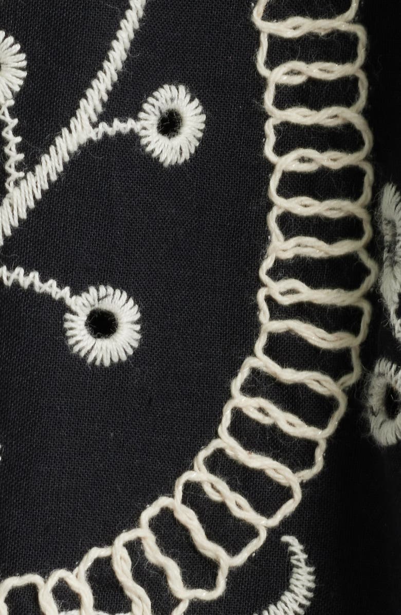 Anne Klein One-Shoulder Puff Sleeve Cotton Dress, Alternate, color,