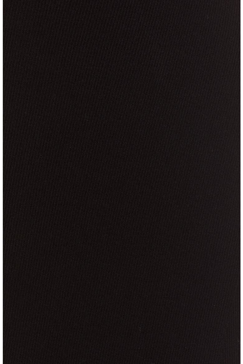 Flannery Rib Knit Faux Wrap Skirt, Alternate, color, BLACK