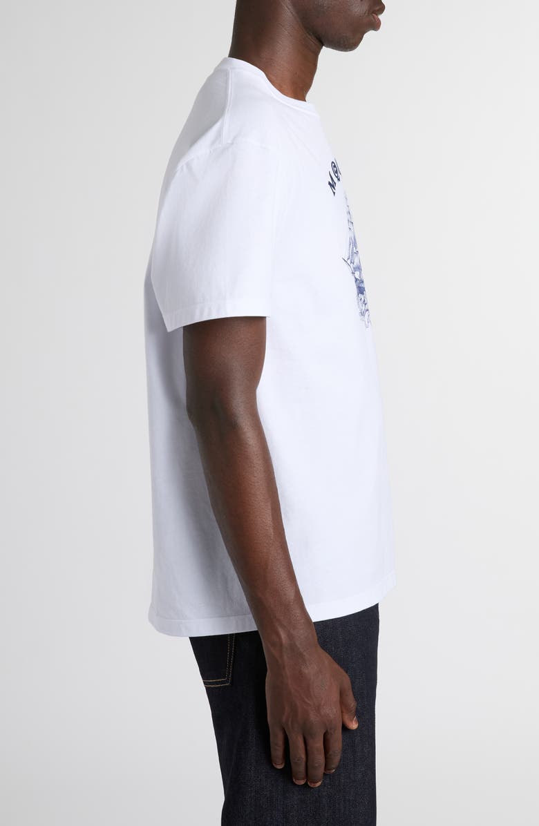 McQueen Sailor Tattoo Graphic T-Shirt, Alternate, color, White / Navy