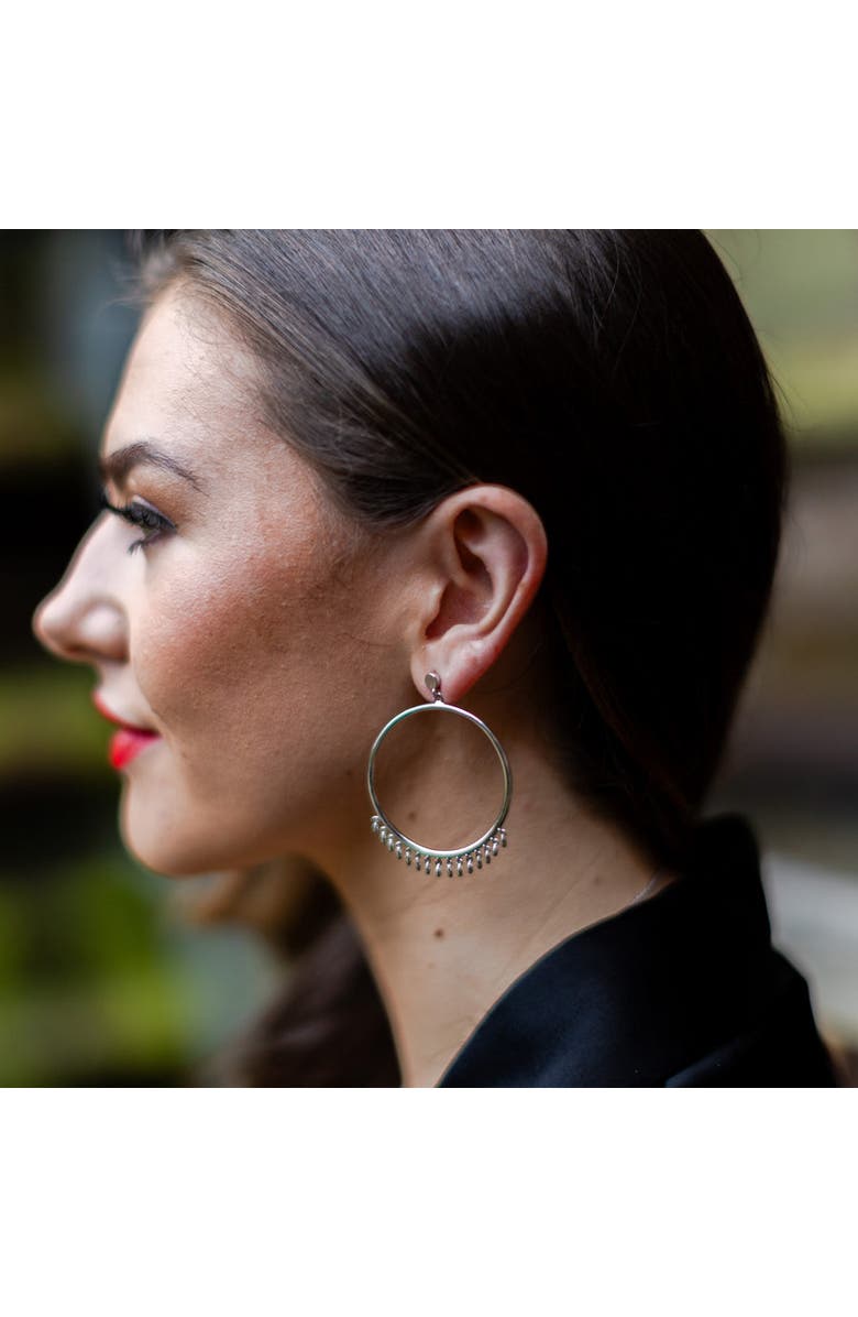 Lucy Quartermaine Waterfall Circle Earrings, Alternate, color, Sterling Silver