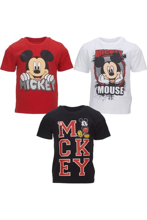 Mickey Mouse 3-Pack Short Sleeve T-Shirts