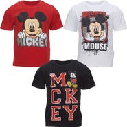 Disney Mickey Mouse 3-Pack Short Sleeve T-Shirts
