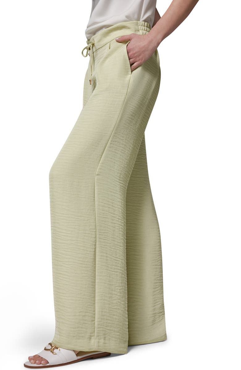 Donna Karan New York Crinkle Tie Waist Wide Leg Pants, Alternate, color, Citrus