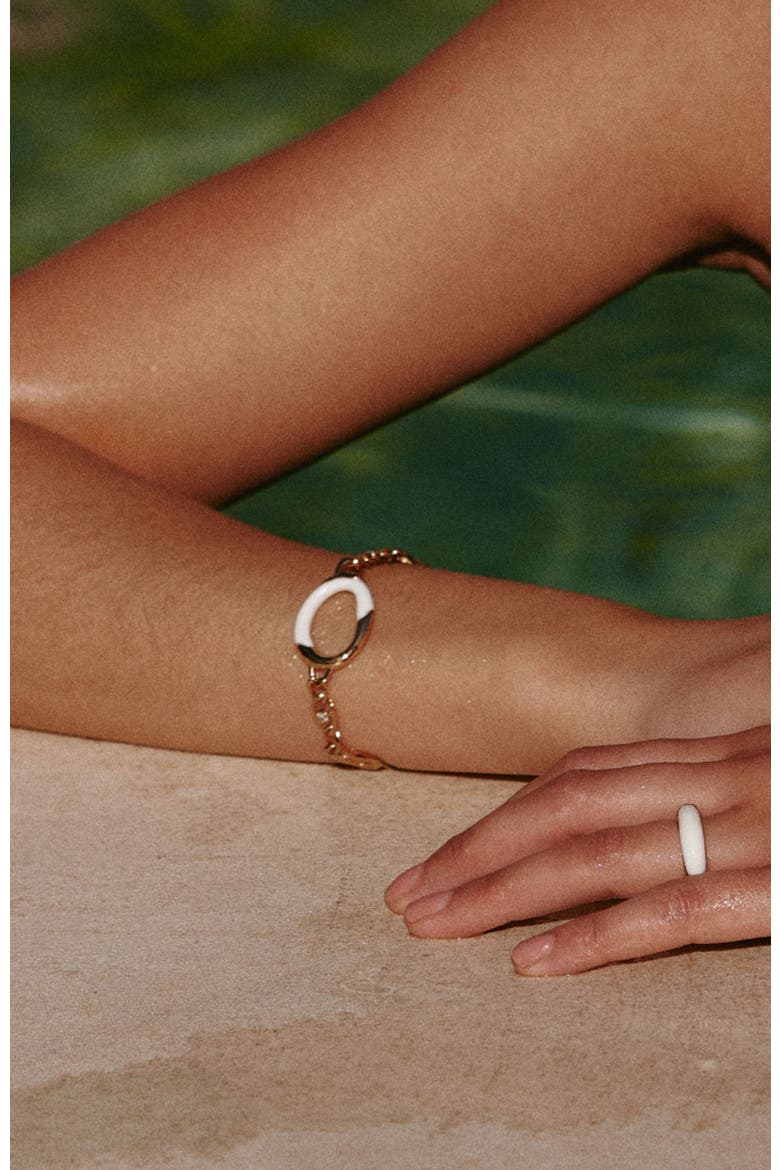 Time Ripples Barcelet, Alternate, color, White & Gold