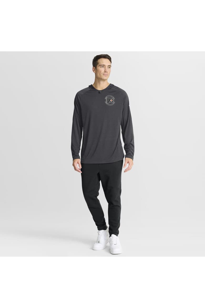 Men's Fanatics Charcoal Philadelphia Flyers Authentic Pro Rink Raglan Hoodie, Alternate, color, Charcoal