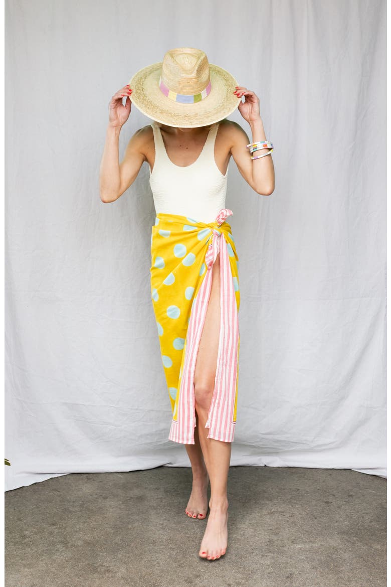 Berta Palm Straw Hat, Alternate, color, PASTEL