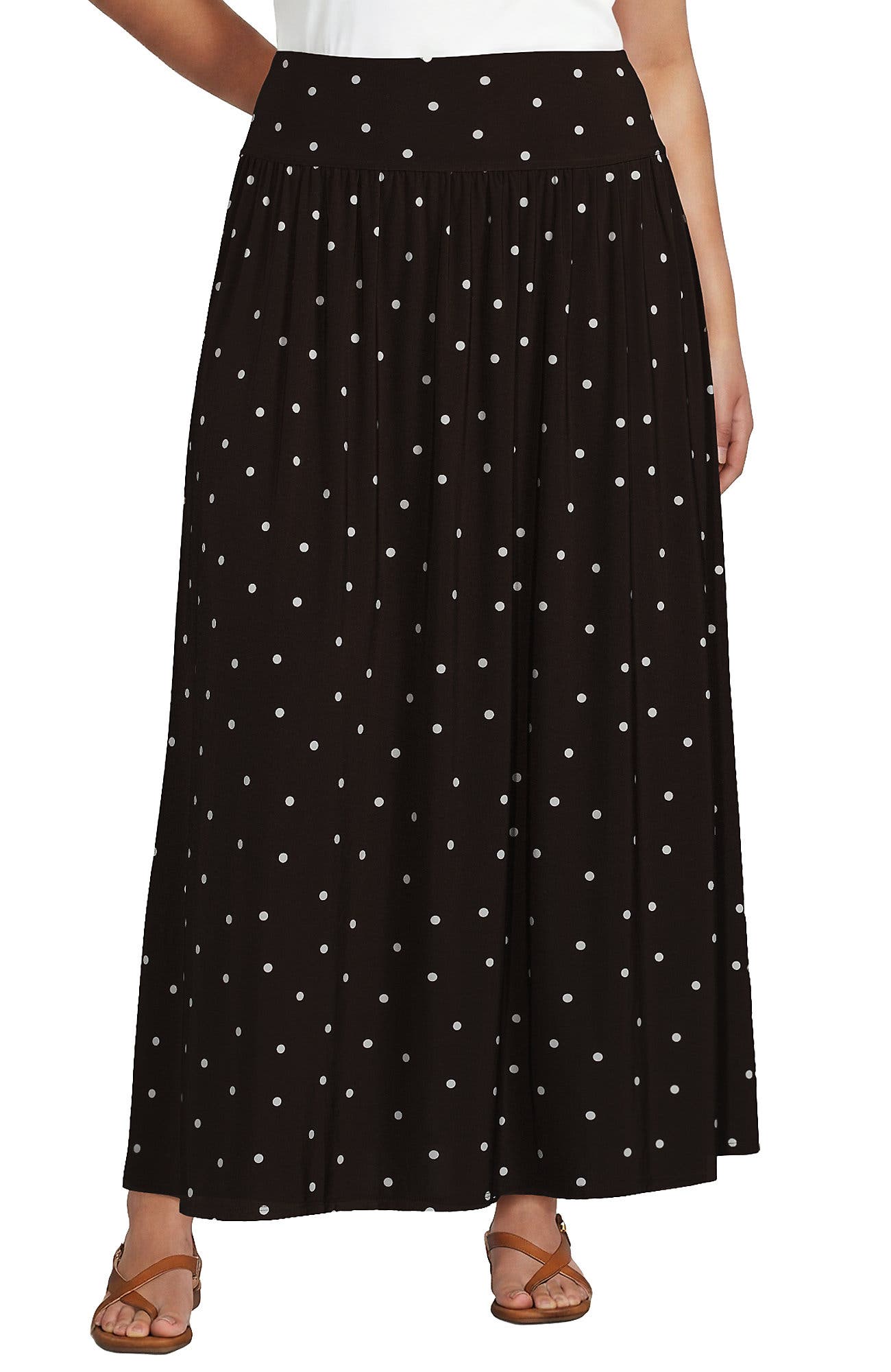 selected Rich Coffee/White Polka Dot