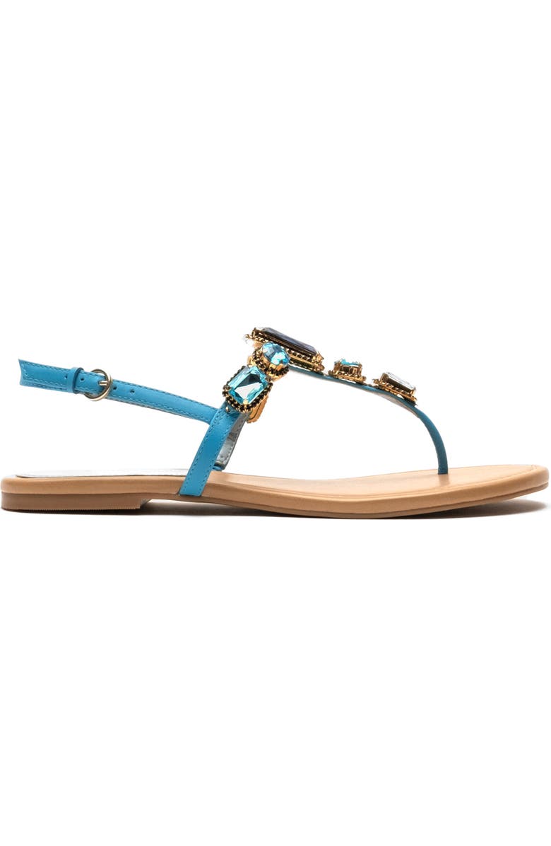 Frances Valentine Tillie Stone Thong Sandal, Alternate, color, Blue