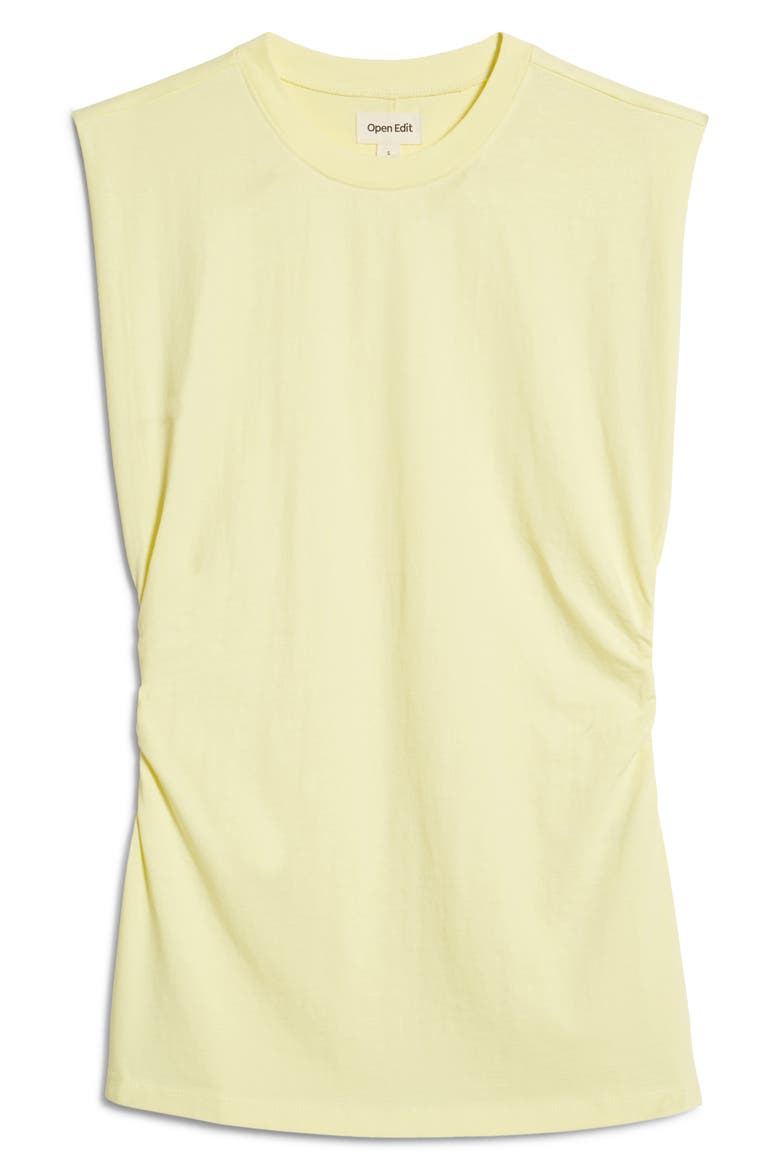 Side Ruched Sleeveless Tunic, Alternate, color, YELLOW LEMONADE