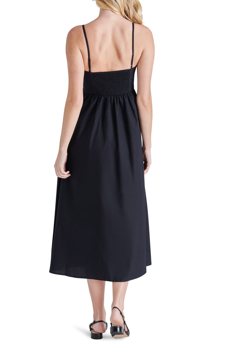 Steve Madden Sweetheart Neck Midi Dress, Alternate, color, 