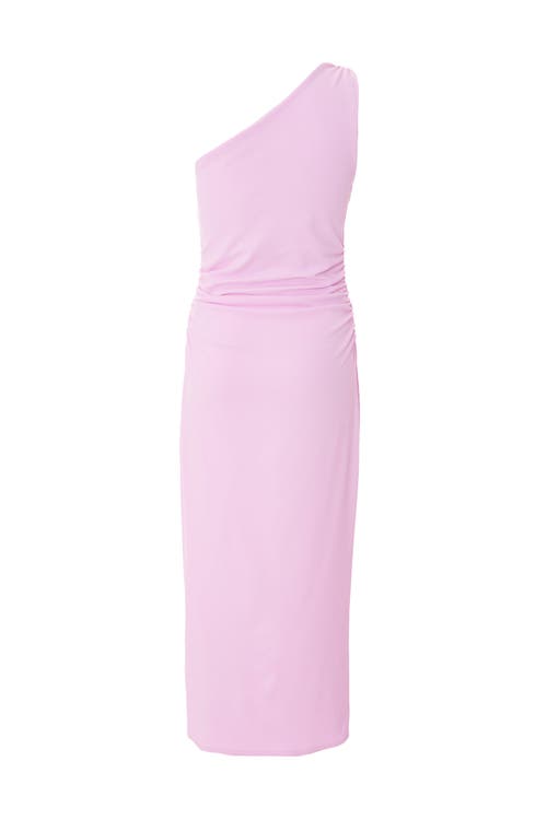 Quiz Scuba Crepe One Shoulder Buckle Detail Maxi Dress In Lilac