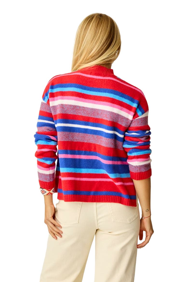 Olivia Plush Sweater, Alternate, color, Multistripe