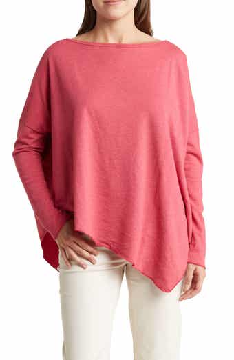Dolman Sleeve Asymmetrical Hem Pullover