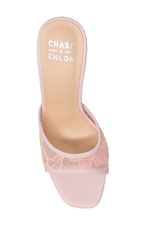 Chase & Chloe Chase And Chloe Nerissa Lace Sandal In Pink