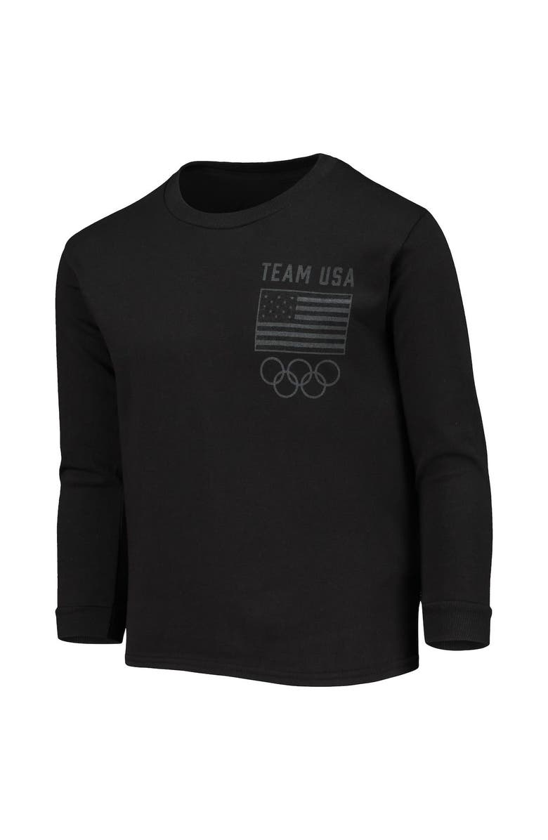 Outerstuff Youth Black Team USA New Heights Long Sleeve T-Shirt, Alternate, color, 