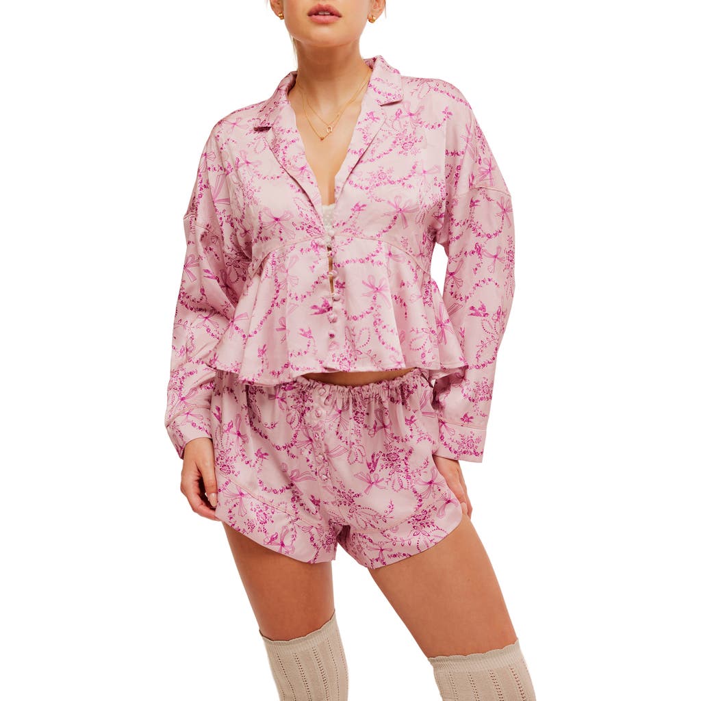 Free People Beauty Sleep Short Pajamas In Pink
