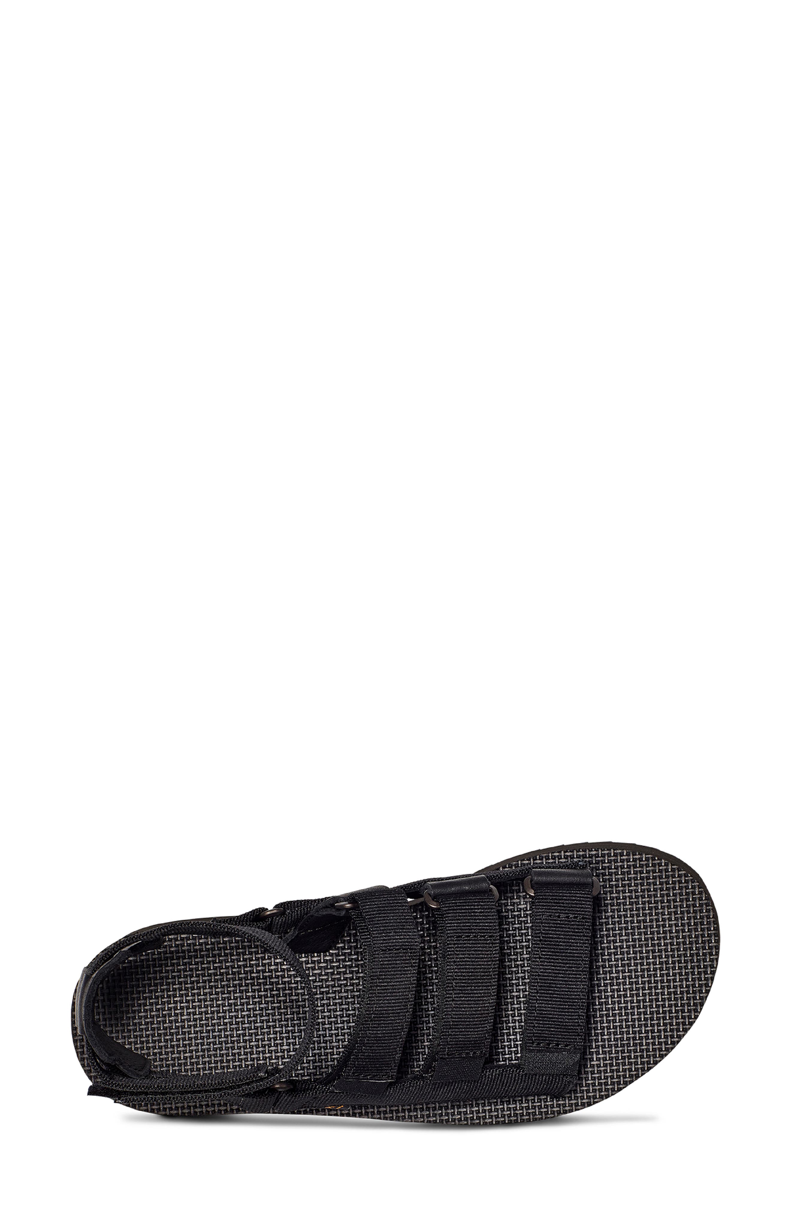Teva Mevia Flatform Strappy Sandal, Alternate, color, Black