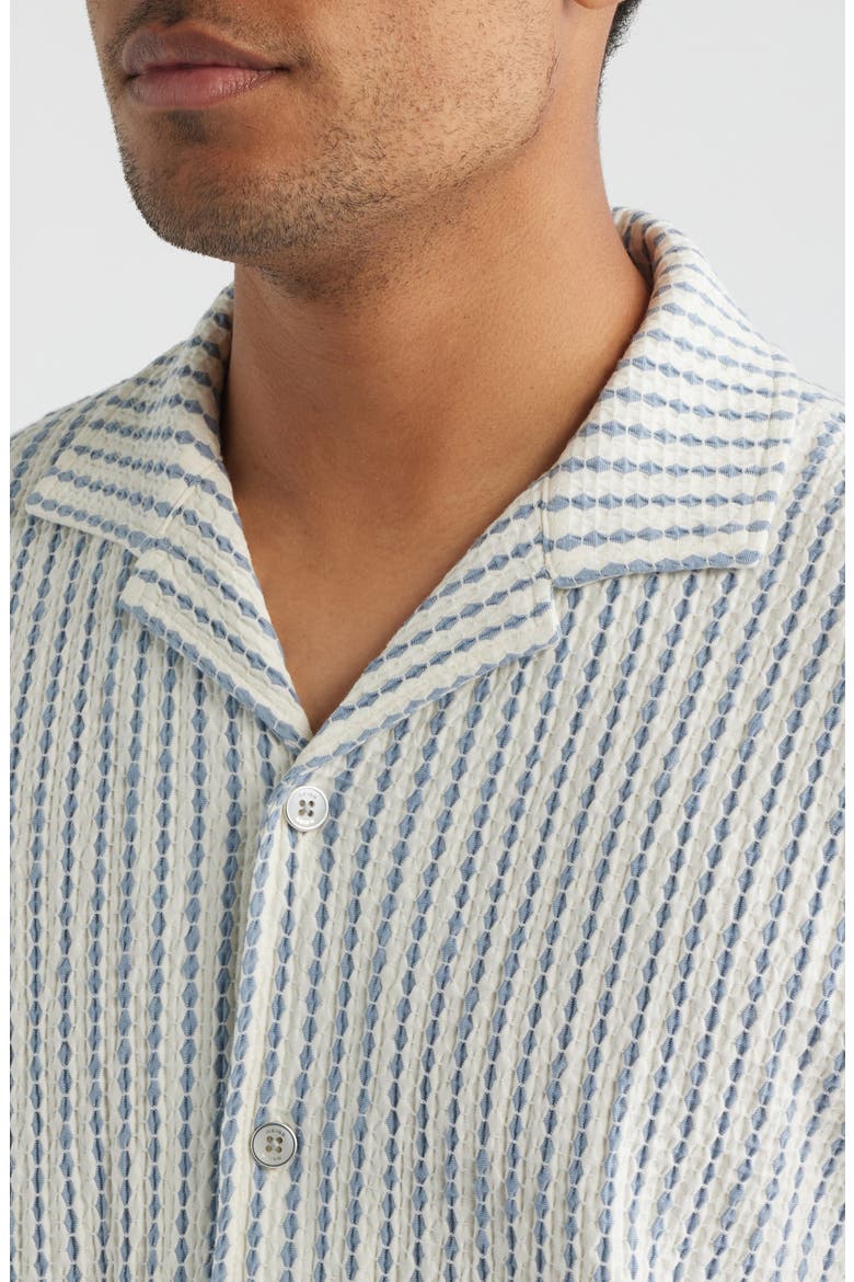 Tower Seersucker Camp Shirt, Alternate, color, WHITE/ SOFT BLUE